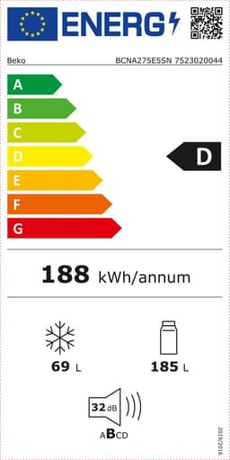 Beko BCNA275E5SN Ingebouwd 254 l — thumbnail 3