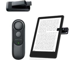 Geschikt voor Kindle Paperwhite, iPad, tablet en e-readers, bladwijzer, e-reader bladwijzer, draagbare afstandsbediening, draadloze afstandsbediening, bladwijzerapparaat, zwart