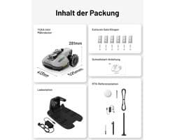 Draadloze Robotgrasmaaier NetRTK+Vision – App & 4G Module – Slimme AI Obstakeldetectie – 700 m² Bereik (Max. 1100 m²) – 50% Helling – Verstelbare Maaihoogte – 190 mm Maaibreedte