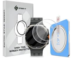 Strap-it 2-pack Screenprotector met One-Click Tool screen protector display bescherming geschikt voor Samsung Galaxy Watch Ultra
