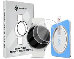 Strap-it 2-pack Screenprotector met One-Click Tool screen protector display bescherming geschikt voor Samsung Galaxy Watch 4 44mm