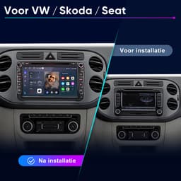 JUNSUN Andriod Autoradio Met CD DVD DAB+ Geschikt voor VW Golgf 5 6 Plus/Tiguan/Touran/Caddy/Jetta/Polo/EOS Passat - GPS-navigatiesysteem - Bluetooth - WIFI - Stuurwielbediening - USB - 8 inch IPS-scherm - 2DIN Plug & Play — thumbnail 5