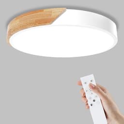 Moderne Ronde Zwarte Led Plafondlamp met Afstandsbediening en Dimfunctie — thumbnail 1