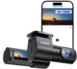A4 Dual Dashcam voor auto - Ultra 4K & 1080P Dashcam - Voor en Achter Camera - WiFi en GPS - 3 inch met App - Full HD achter camera - FullHD resolutie - Night vision - G-sensor - loop recording — thumbnail 1