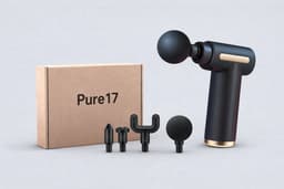 Pure17 Massage Gun – Draadloos Massagepistool voor Sport & Ontspanning – Krachtige Spiermassage – Inclusief Opzetstukken – Oplaadbaar – Zwart – Voor Thuis & Onderweg — thumbnail 5