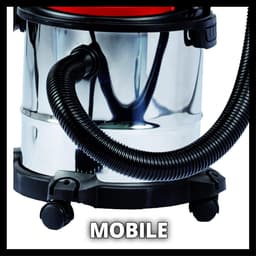 Einhell Elektrische Nat-/Droogzuiger TC-VC 1812 S - 1250 W - 180 mbar - 12 L - RVS container - Incl. accessoires — thumbnail 3