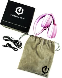 PowerLocus Buddy Draadloze On-Ear Koptelefoon voor Kinderen, LED lampjes, 85db Limiet, met Microfoon, Micro SD poort - Roze — thumbnail 6