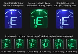 Clip-on tuner AT-101 - stemapparaatje  voor Gitaar - Bas - Viool - Ukelele - Chromatisch — thumbnail 4