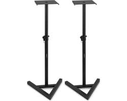Speaker standaard - Vonyx SMS20 speakerstandaard voor studio monitor speakers - Hoogte max. 115cm - Set van 2 - Zwart