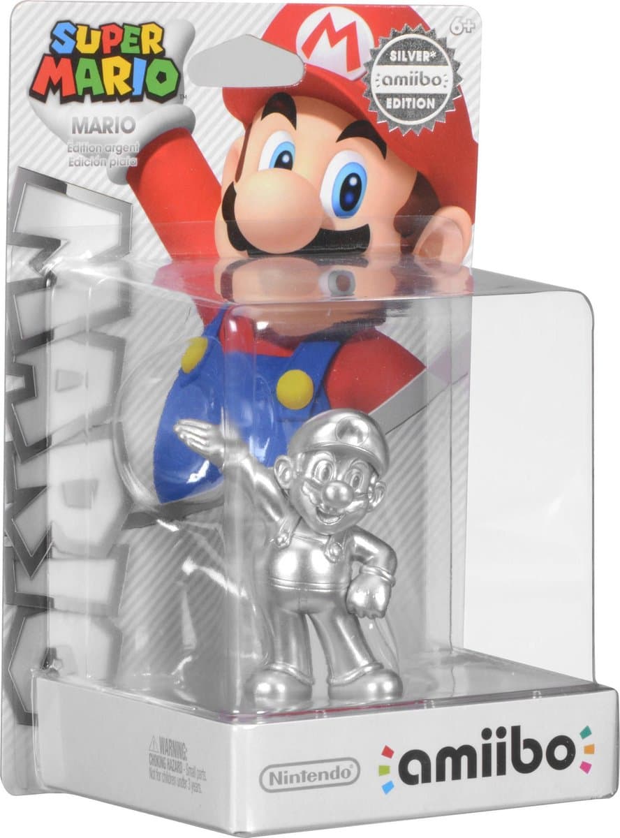 Amiibo - Mario Silver Edition (Super Mario Collection) (import) — afbeelding 1