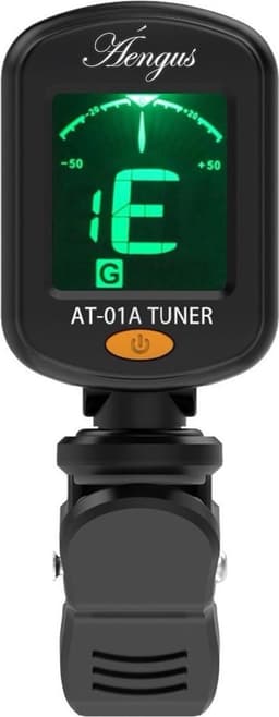 Áengus AT-01A stemapparaat voor Gitaar, Basgitaar, Viool, Ukelele en Chromatisch stemmen - Clip-on tuner — thumbnail 5