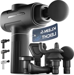 Massage Pistool 6 massagekoppen 3200 omw-min USB-C-aansluiting spiermassage gun zwart — thumbnail 1