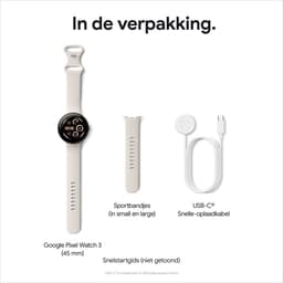 Google Pixel Watch 3 - Smartwatch - 45mm - Grijsgroen/Grijsgroen — thumbnail 8