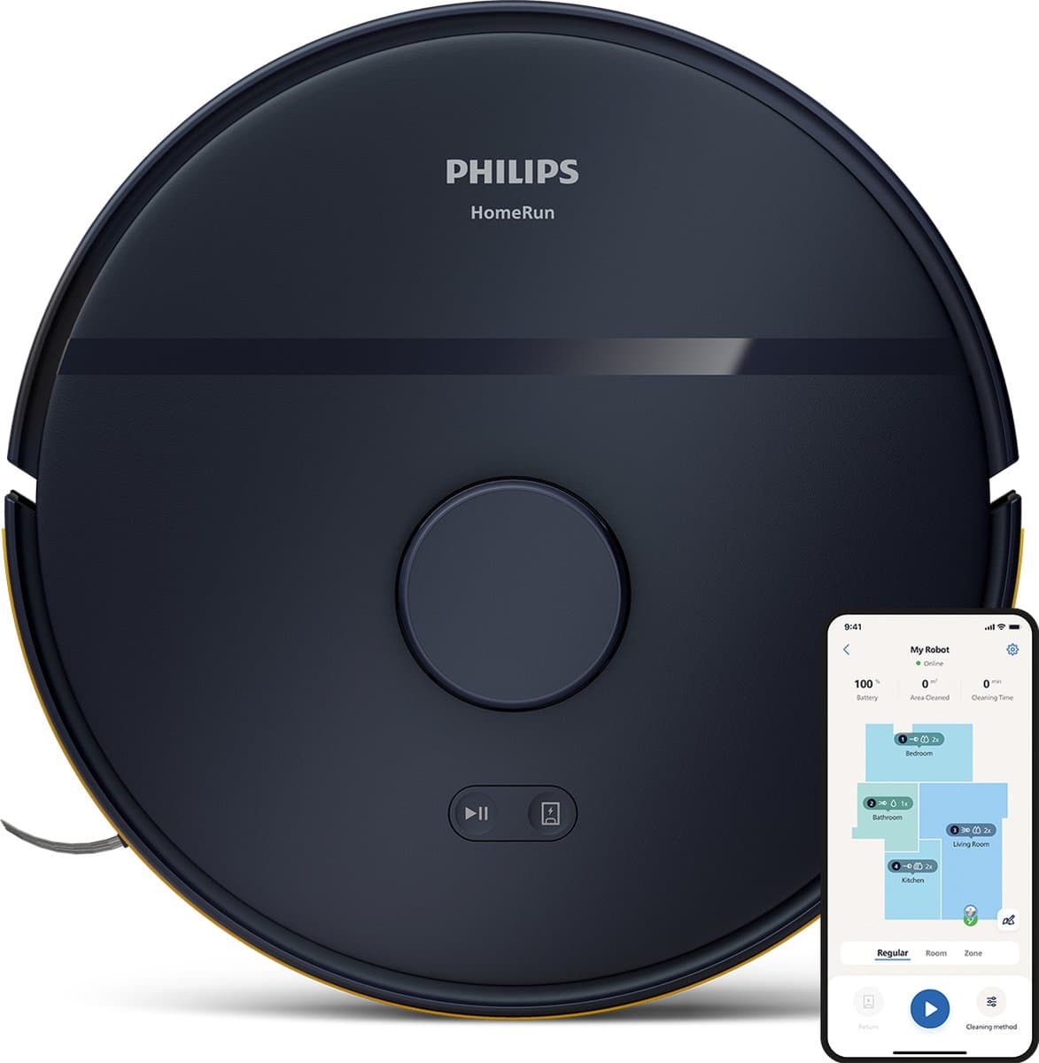 PHILIPS XU2000/10 Robotstofzuiger met dweilfunctie Donkerblauw — afbeelding 1