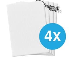 4x Universeel Micro / Hygiëne filter voor alle Stofzuigers - 4 stuks 200x125mm Kwaliteit Uitblaasfilter - O.a. geschikt voor Miele, Siemens, Philips, Bosch, Siemens, AEG, Electrolux etc.