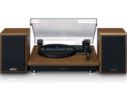 Lenco Platenspeler met Bluetooth - Twee externe Speakers - Auto-stop - LS-100WD - Hout