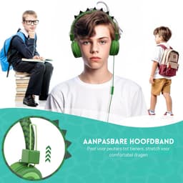 StayPowered Kinderhoofdtelefoon - Perfect voor Jonge Avonturiers - Schattig Design - Stereo Geluid - Ingebouwde Microfoon - Instelbaar en Opvouwbaar - Universele Compatibiliteit - Zacht Gevoerd - Roze of Groen - Levering Sneller dan Aangegeven! — thumbnail 2