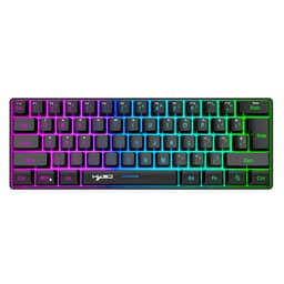 HXSJ L500 - Draadloze Gaming Toetsenbord - RGB - Tri mode - Qwerty Toetsenborden - Zwart — thumbnail 2