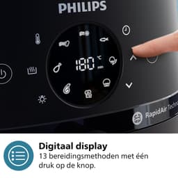 Philips 2000 Series Airfryer - NA220/00 - Kijkvenster - RapidAir - 4.2L - Tot 4 Personen - Zwart — thumbnail 6