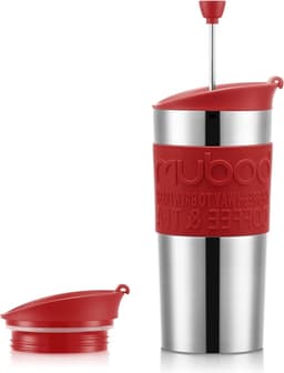 Travel Press Set dubbelwandige roestvrijstalen thermobeker met extra deksel 035 l - K11067-04 Bodum — thumbnail 1