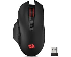 StayPowered Draadloze Gaming Muis - Verbeter Jouw Game-ervaring - 4000 DPI - 2,4 GHz Verbinding - 5 DPI Niveaus - 7 Macrotoetsen - Rode LED-verlichting - Pro Software - Compatibel met PC/Mac/Laptop - Zwart - Levering Sneller dan Aangegeven!