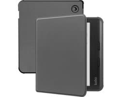 Hoes Geschikt voor Kobo Libra Colour - Luxe E-reader Bescherm Case - Hoesje Book Cover - Grijs