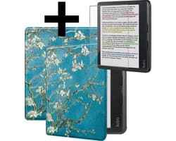 Hoes Geschikt voor Kobo Libra Colour - E-reader Bescherm Hoesje Case Sleep Cover Met Screenprotector - Hoes Geschikt voor Kobo Libra Colour Hoesje - Bloesem