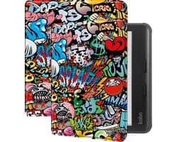 Hoes Geschikt voor Kobo Libra Colour - E-reader Hoesje Bescherm Hoesje Case Sleep Cover - Hoes Geschikt voor Kobo Libra Colour Hoesje - Graffity