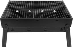 BBQ - Barbecue - Houtskool BBQ - Compact - Barbecue Houtskool - Festival - Tafel Grill - Picknicken - Inklapbaar - Camping - Strand - Zwart — thumbnail 1