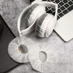 100 stuks - Elastische Hygienehoesjes hoofdtelefoon - cover hoes 11cm - niet-geweven stof hoofdtelefoon covers - rekbare sanitaire oorschelp covers — thumbnail 2
