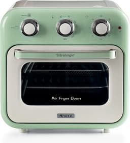 Ariete 4632/04 Vintage Airfryer & Oven - 16 liter - 1400 Watt - timer - draaispit - roterende mand - groen — thumbnail 1