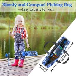 Vishengel Set Voor Beginners - 1.2M - Inclusief Opbergtas, Hengel & Doosje met Accessoires - Vishengel Kinderen - Complete Hengelset - Vishengelset - Vishengel Set - Hengel - Hengel - Vishengel set - Vishengel Kinderen - Leuk Voor Op Vakantie — thumbnail 5