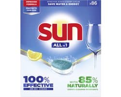 Sun - Vaatwastabletten - All-in 1 - Citroen - 86 Stuks