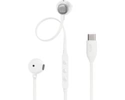 JBL Tune 305C - USB-C Oordopjes voor iPhone 15, 16 & 17 - Bedrade In-ear met Microfoon - Oortjes Bedraad - JBL Pure Bass Sound - Android & Laptop - Wit