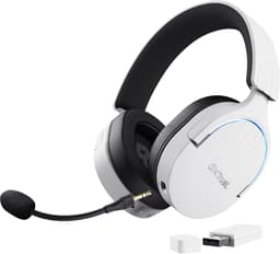Trust GXT491W Fayzo - Draadloze Gaming Headset voor PS5 - PC - USB Dongel & Bluetooth - Wit — thumbnail 2