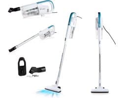 DOMO DO237SV - Steelstofzuiger - 0,45L - Blauwwit