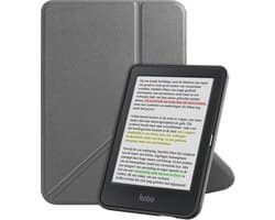 Hoes Geschikt voor Kobo Clara Colour - E-reader Bescherm Hoesje Case Sleep Cover Trifold - Hoes Geschikt voor Kobo Clara Colour Hoesje - Grijs
