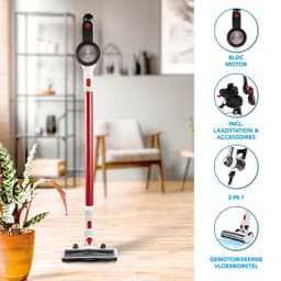 DOMO Steelstofzuiger BLDC 2-in-1 - 0,55 L – 21,6 V - 26 min — thumbnail 3