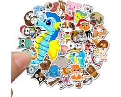 New Age Devi - 50 Grappige Dieren Stickers | Big-Eyed Stickers voor alle leeftijden | Personaliseer je laptop, planner en meer | Laat je creativiteit los met deze unieke Dieren Stickers!