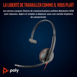 HP Poly Blackwire C3210 – Over-ear headset – Kabel – Mono – Zwart — thumbnail 2