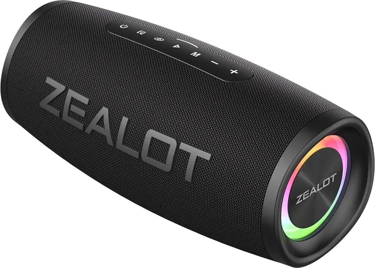 Zealot S56 Bluetooth Speaker - RGB - Uitstekende Bass - Waterdicht - 3D Surround sound - Speaker - Muziek - Luidspreker - Draadloos - Outdoor - Zwart - 40W — afbeelding 1