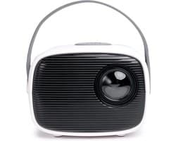 QLT TV Projector – Mini Beamer met LED Lichtbron – Resolutie 800 x 480 Pixels – 16:9 – Projectieafstand 1 tot 4 Meter – Met Afstandsbediening - Wit