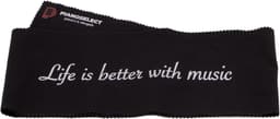 Pianoloper 'life is better with music' ZWART - stofbeschermer pianotoetsen - Piano Select — thumbnail 1