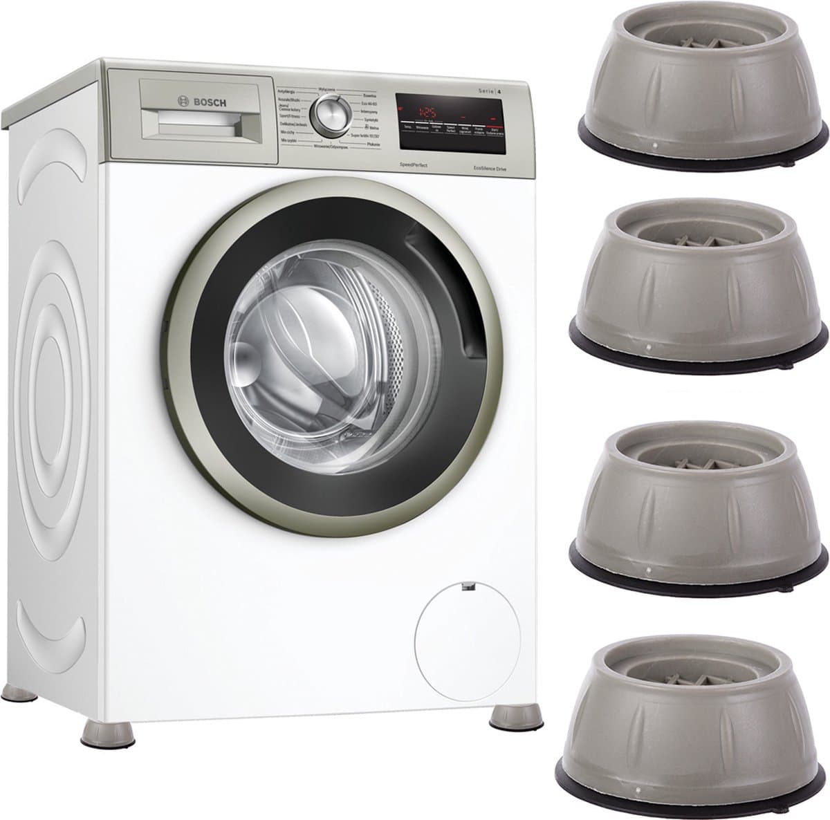 Trillingsdempers Wasmachine - 4 Stuks - Wasmachine Verhoger - Wasmachine Dempers - Droger - Vaatwasser — afbeelding 1