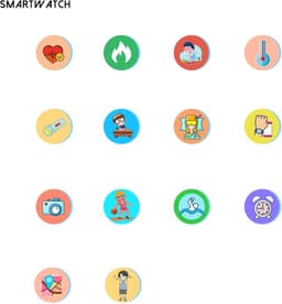 Smartwatch Kinderen-Waterdicht-Temperatuur-Berichten-Muziek-Hartslag — thumbnail 4