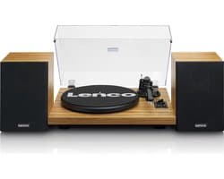 Lenco Platenspeler met Bluetooth - Twee externe Speakers - Ingebouwde Versterker - LS-500OK - Hout