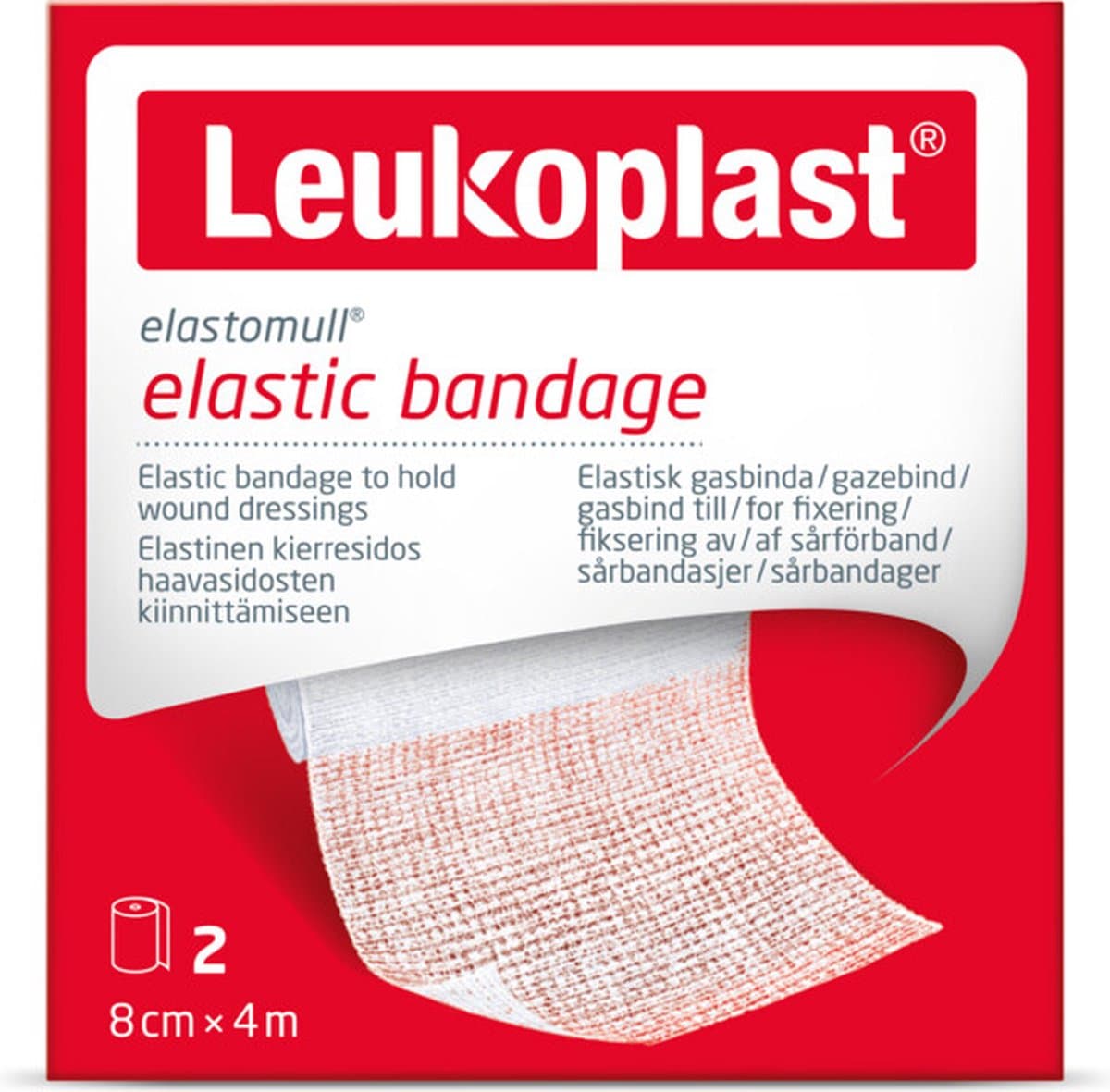Elastomull Elastische bandage 4m x 8cm 2 Rol — afbeelding 1