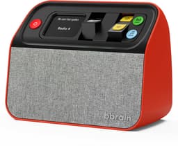 BBrain Muziekspeler - Hulpmiddelen voor ouderen met dementie - Eenvoudige DAB+ Senioren radio - Dementie radio - Zelfstandig te bieden met één knop - Rood — thumbnail 4