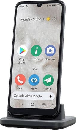 DORO8100 PLUS SENIORENSMARTPHONE BUNDLE INCL ZWART HOESJE EN LAADCRADDLE (6.1") Dual SIM Android 11 Go Edition 4G USB Type-C 2 GB 32 GB 3000 mAh Grijs — thumbnail 5