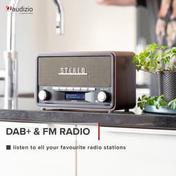 DAB radio met Bluetooth model 2025 - Retro radio - DAB+ / FM - Op batterijen en netstroom - Audizio Foggia — thumbnail 3
